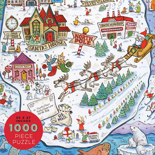 TF Publishing Greetings From The North Pole Map Christmas 1, 000 Piece Jigsaw Puzzle | 20" x 27" | Michaels®